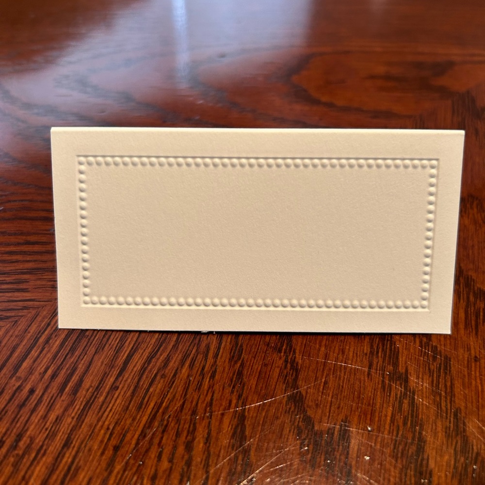 100 Crane (William Arthur) Tented Escort/Placecards